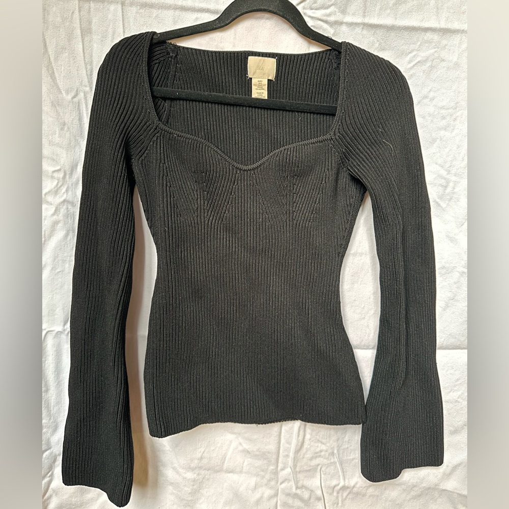 H&M Black Knit Top